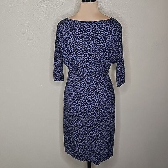 Soma small Dolman sleeve dress Blue black print - Picture 4 of 7